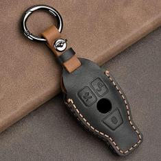 Imagem de Capa para porta-chaves do carro, capa de couro inteligente, adequado para Mercedes Benz ABCRG classe W205 W203 W210 W124 W202 W204, porta-chaves do carro ABS Smart porta-chaves do carro