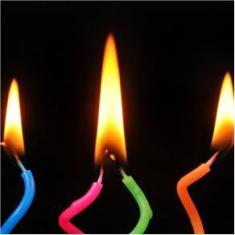Imagem de Vela de Aniversário Wave Colorida Número 0 - 01 unidade