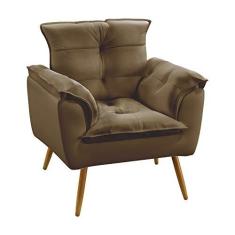 Imagem de Poltrona Beta Para Sala de Estar Sued Capuccino Aradecor