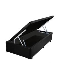 Imagem de Cama Box Baú Solteiro Confort Acolchões Síntetico Preto - Mestre Dos C