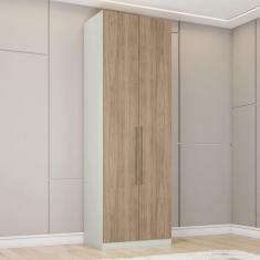 Imagem de Guarda Roupa Solteiro Modulado Seletto 2 Portas Flex Areia/Jequitibá - Henn