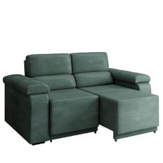 Imagem de Sofá Desmontável Retrátil 2 Lugares 1,50m Fox Suede Cinza Selmer