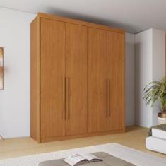 Imagem de Guarda-roupa Casal 4 Portas 4 Gavetas Eloa Cinamomo