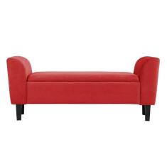 Imagem de Recamier Bau Malibu 1,60m Suede Vermelho - Inova Decor