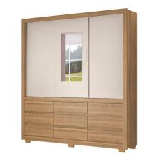 Imagem de Guarda Roupa Casal 3 Portas Detroit C/ Espelho 39290K Amêndola Touch /
