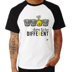 Imagem de Camiseta Raglan Dare To Be Different - Foca Na Moda