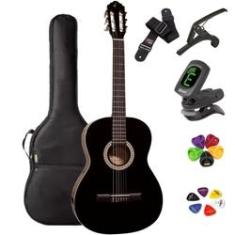 Imagem de Violão Acústico Giannini Clássico Nylon N-14 BK + KIT4KL