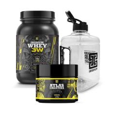 Imagem de Kit Whey Protein 3W + Creatina Atlas 150g + Galão 1,5L - Iridium Labs-Unissex