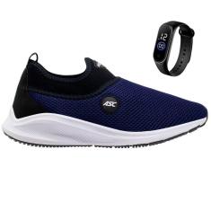 Imagem de Kit Tênis Esportivo Masculino Feminino Academia Corrida Caminhada Calce Fácil Leve + Relógio Top-Unissex