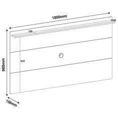 Imagem de Painel Para Tv 1.8 Slim Pinho - Artely