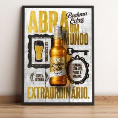 Imagem de Quadro decorativo Propaganda Cerveja Brahma