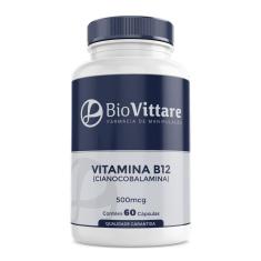Imagem de Vitamina B12 (Cianocobalamina) 500mcg 60 Cápsulas