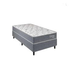 Imagem de cama box com colchão solteiro celine molas ensacadas (62x88x188) cinza