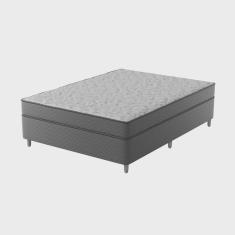 Imagem de Cama Box Casal D28 Of 1,38x188x0,42 Cinza/Branco