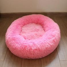 Imagem de KAIJIE Cama ortopédica para cães, confortável, cama redonda para cães e filhos, ultramacia, lavável, para cães e gatos, cama de pelúcia fofa para gatos com diâmetro de 60 cm