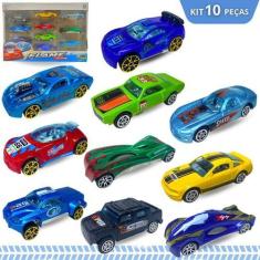 Imagem de Kit 10 Carrinhos De Metal Miniatura Carro De Ferro Die Cast - Europio