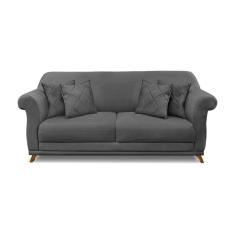 Imagem de Sofá 3 Lugares Abruzzo Suede Cinza 180 Cm