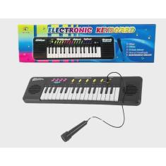 Imagem de Piano Teclado Musical Infantil Sons Eletrônico 32 Teclas Com Microfone Embutido