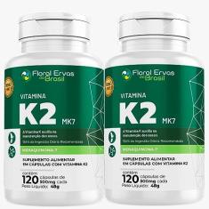 Imagem de Vitamina K2 Mk7 350mg 2x 120 Cápsulas Menaquinona-7