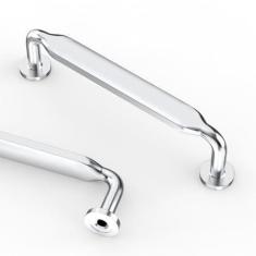 Imagem de Asidrama Pacote com 10 puxadores de armário de cozinha cromados polidos de 76 mm, puxadores de armário de cozinha para puxadores de gaveta de armário