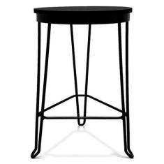 Imagem de Banqueta Banco Baixo Guatemala Estilo Industrial - Preto/ Preto - Genu