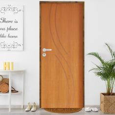 Imagem de Kit Porta de Madeira 210x82cm Batente 9cm Fechadura Stilo Concept 9 Rodam Imbuia