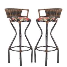 Imagem de Jogo 2 Banquetas Estofada Charme em Fibra Sintética e Ferro  - Coage M