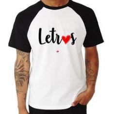 Imagem de Camiseta Raglan Letras Por Amor - Foca Na Moda