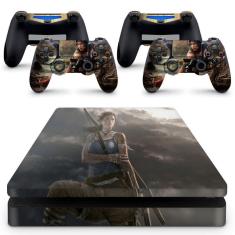 Imagem de Skin Adesivo Protetor para PS4 Slim Rise Shadow Lara Croft: Tomb Raider b3