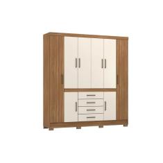 Imagem de Guarda Roupa 8 Portas E 4 Gavetas New Realce Amêndola-off White - Demóbile