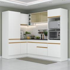 Imagem de Cozinha Completa De Canto Mp2084 Com Armário E Balcão Branca