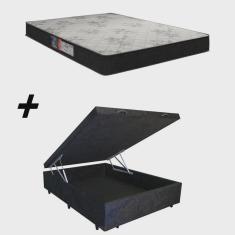 Imagem de Cama Box Baú Casal + Colchão Portobel Viena D23 60x138x188