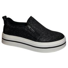 Imagem de Tênis Quiz Slip-on Flatform Brilho Feminino-Feminino