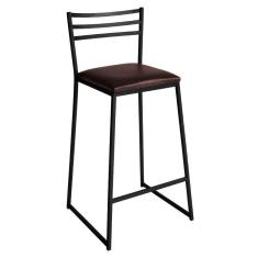 Imagem de Banqueta Alta Lisboa Em Aço Carbono Tabaco