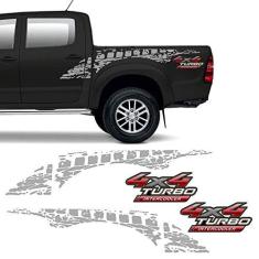 Imagem de Adesivos Hilux 2009/2012 4x4 Turbo Intercooler + Faixa Prata