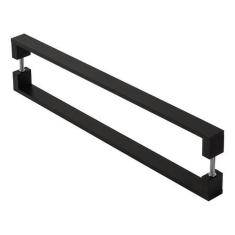 Imagem de Puxador De Porta Pivotante Alumínio Inoxidável Preto 50cm - Metalcromo