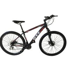 Imagem de Bicicleta Aro 29 Gti Roma Alumínio 27v Freio a Disco Mecânico Garfo com Suspensão - Preto\Vermelho