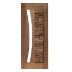 Imagem de Porta De Madeira Cl ssica Arco P/ Vidro Maci a Cedro Arana Ca