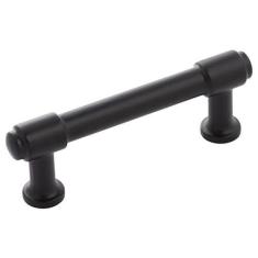 Imagem de Hickory Hardware Pacote com 10 puxadores de armário de cozinha, puxador de gaveta para portas e gavetas de cômoda, ferragens para banheiro, orifício central de 7,5 cm, preto fosco, coleção Piper