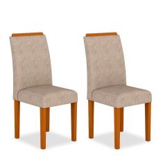 Imagem de Kit 02 Cadeiras Londres Wood Cinamomo/ Capuccino - Moveis Arapongas