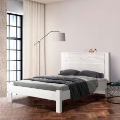 Imagem de Cama Queen Size Branco Pilut Jm Móveis