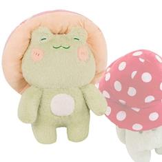 Imagem de Frog Plush Toys, 7,8 "sapo bonito com cogumelo vermelho Hat Stuf