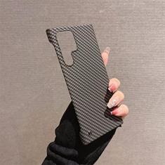 Imagem de Capa de telefone com padrão de fibra de carbono sem moldura para Samsung Galaxy S23 S22 S21 Ultra Plus Note 20 10 Slim Capa traseira à prova de choque, preta, para Note 20 Ultra