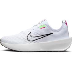 Imagem de Nike Tênis de corrida feminino Interact Run (FD2292-102, branco/preto, cinza, verde vapor), Branco/preto futebol cinza - verde vapor, 35