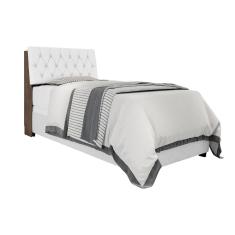 Imagem de Cabeceira Box Solteiro Chocolate Com Capitonê 