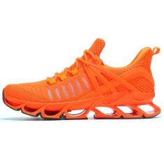 Imagem de TSIODFO Tênis de corrida masculino para caminhada, Yq02 Laranja, 42