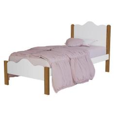 Imagem de Cama Nina Solteiro Branco Nature 100% Mdf Reforçada - Home A.S