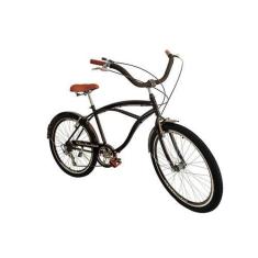 Imagem de Bicicleta Masculino Aro 26 Beach Caiçara Retrô  6V Preto - Maria Clara