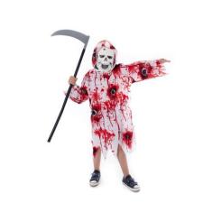 Imagem de Fantasia Fantasma C/ Foice Halloween Infantil Terror - Fantasia Brás, 