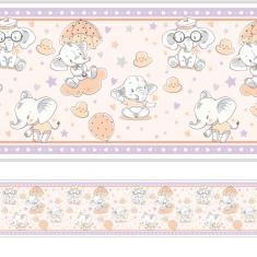 Imagem de Faixa De Parede Elefante Bebê Para Quarto Infantil 15Cmx3M